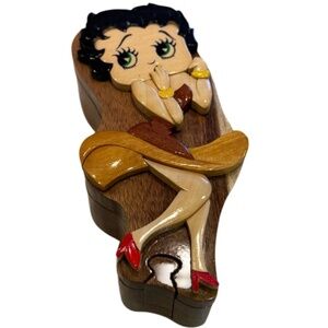 Betty Boop Wooden Puzzle Jewelry Box 1990s